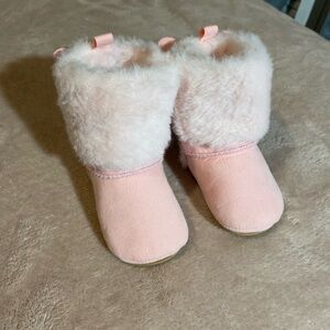 Cozy Pink Baby Booties by BEBE